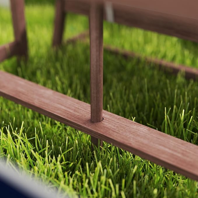 Qaba Kids Picnic Table, Outdoor Wooden Table & Bench Set - Image 8