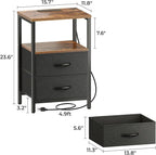 Huuger Nightstands Set of 2, End Tables - Image 2