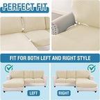 H.VERSAILTEX 2025 New Sectional Couch Covers 6 Pieces Stretch Sofa Covers - Image 5
