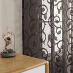Furman Chocolate Sheer Curtains 84 inches Long - Image 4