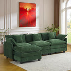 111.4" L-Shaped Cloud Chenille Sofa Sectional Couch by MUDANT