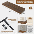 fuqing Floating Shelves for Wall, Wall Mounted Wood Floating Shelf - Image 3
