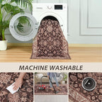 Washable Runner Rug, 2x6Ft Floral Runners - Image 3