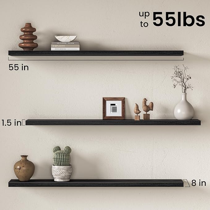 Fun Memories 55Inch Long Floating Shelves, 8 Inch Deep Shelves - Image 3