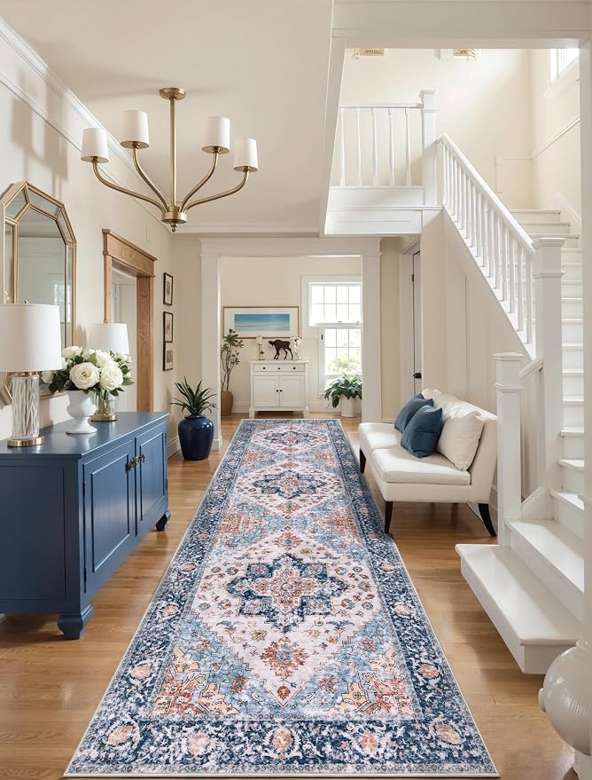 SERISSA 3x10 Washable Non Slip Boho Runner Rug - Image 2