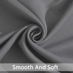 Yakamok Grey Room Darkening Curtains 52x96 inch Gray Grommet-Living Room | 2 - Image 5
