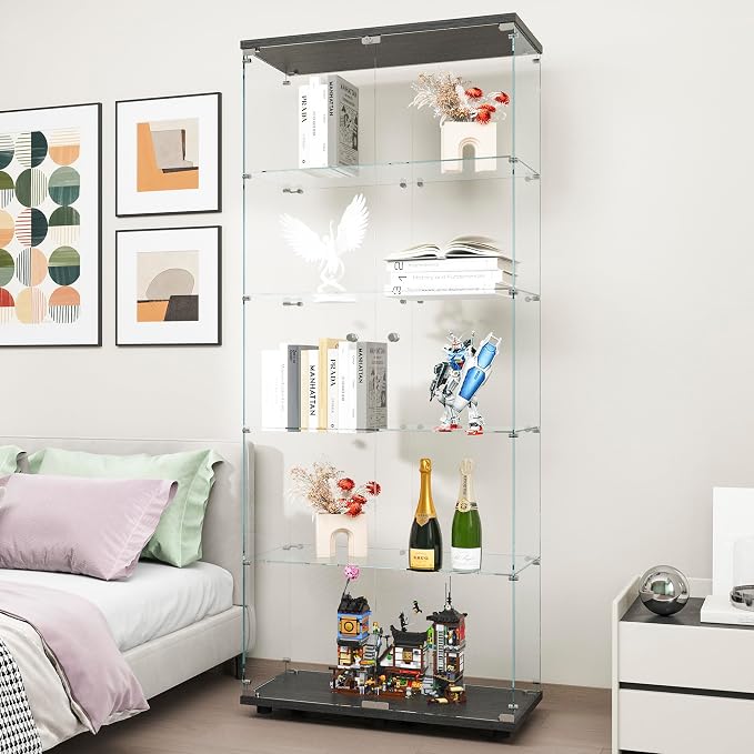 FANYUSHOW 5-Shelf Tempered Glass Display Cabinet - Image 6