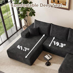 95" Cloud Sectional Couch U-Shaped Chaise - Image 5
