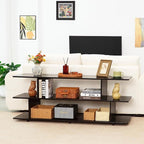 Bamboo TV Stand for TVs up to 65", 3 Tier Accent Entertainment Center - Image 5