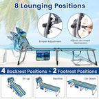 Goplus Tanning Chair, Folding Adjustable Patio Lounge Chair - Image 4
