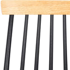 SAFAVIEH Home Collection Burris Natural/Black Windsor Spindle Solid Wood Side - Image 6