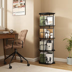 SUNMORY 4 Tier Rotating Bookshelf Tower, Revolving 360 ° Spinning Bookcase - Image 6