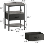 SUPERJARE Nightstand Set of 2, Bed Side Tables - Image 7
