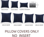 Fancy Homi 2 Packs Navy Blue Big Decorative Throw Pillow Covers 24x24 Inch - Image 7