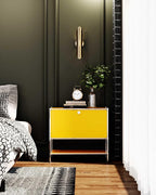 Metal Sidetable with Flap Door, 27.5" Height - Image 2
