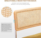 Zesthouse Dining Chairs Set of 4, Natural Rattan Accent Chairs - Image 3
