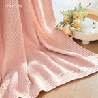 CozeCube Pink Seed Stitch Throw Blanket 60"x80", Farmhouse Decor | Blanket - Image 5
