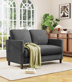 Welzona Loveseat Sofa, Comfy Corduroy Small Loveseat - Image 7