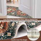 Yamaziot Washable Runner Rug, 2x8 Non-Slip Boho Vintage Hallway Kitchen Rug | - Image 4