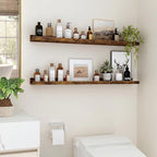 Floating Shelves for Wall, 36 inch Wood Floating Shelves Set of 2, Picture - Image 6