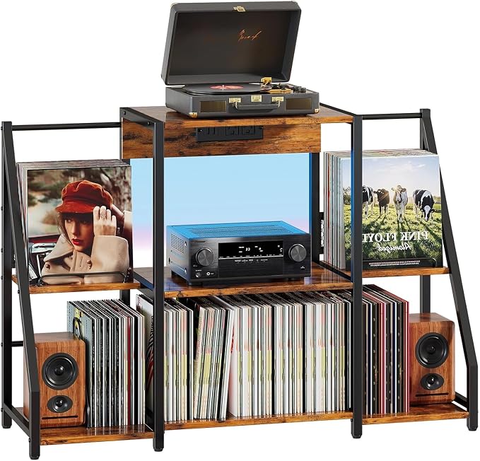 HavenlyYouth Record Player Stand, Record Player Table by HAVENLYYOUTH
