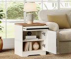 WAMPAT End Table, Pedestal Side Table - Image 3