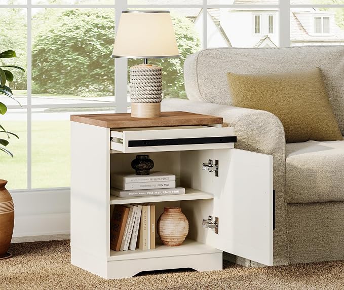 WAMPAT End Table, Pedestal Side Table - Image 3