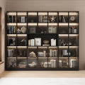 Mekminop Bookcase with Glass Doors and RGB Led Lights, Combination Display by Mekminop