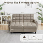 70.9" Chaise Lounge Chair Indoor, Oversized Boucle Upholstered Sofa Bed - Image 3