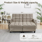 Auvsoce 71" Chaise Lounge Chair Indoor, Convertible Sleeper Sofa Bed - Image 4