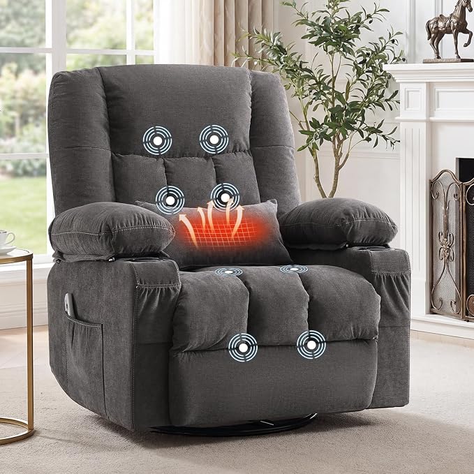 Swivel Recliner Chair for Adults by Bosmiller