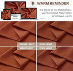 Burnt Orange Window Curtains 72 Inches Long, Fall Block Out Room Darkening - Image 7