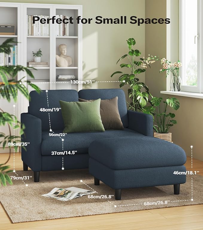 Welzona Loveseat, Comfy Teddy Love Seat - Image 2