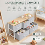 5-Drawer Dresser for Bedroom, Anti-Tip Wide Storage Organizer Fabric Chest of - Image 5