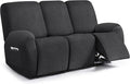 ANARACHON Leather Look Recliner Couch Cover, 8-Pieces Stretch Recliner Sofa by ANARACHON
