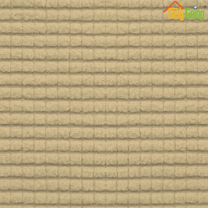Easy-Going Stretch Loveseat Couch Covers Washable Beige | 1-Piece Loveseat - Image 5