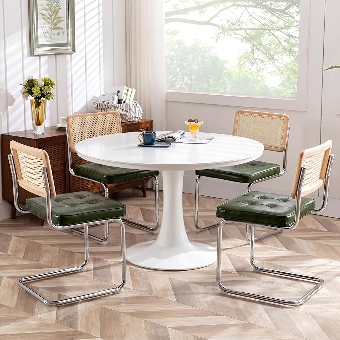 Zesthouse Natural Rattan Dining Chairs Set of 2, Modern Dining Room Chairs - Image 7