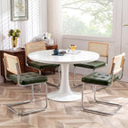 Zesthouse Natural Rattan Dining Chairs Set of 2, Modern Dining Room Chairs - Image 7