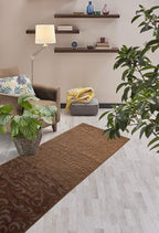 10 FT Long Non-Slip Washable Brown Carpet Runner Rug - Image 4