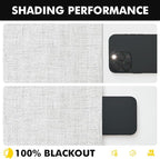 MIULEE 100% Blackout Linen Curtains 42 x 63 Inch Heathered White 2 Panels | - Image 7