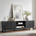 OKD 70" Mid Century Modern Fluted TV Stand, Entertainment Center, Media Console by OKD