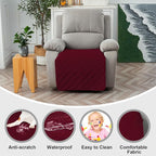 Genina Waterproof Recliner Chair Covers, Recliner Cover - Image 5