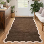GarveeHome Scalloped Area Rug 4x6 Washable Rug Non Slip | Modern Traditional - Image 3