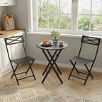 GarveeTech 3-Piece Folding Bistro Set, Heavy Duty Outdoor Patio Furniture - Image 6