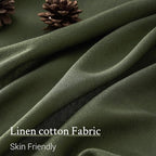 Topfinel 102 Inch Pinch Pleated Linen Curtains 1 Panels, Olive Green Semi Sheer - Image 4