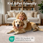 3x5 Oatmeal/White Area Rug Washable Non-Slip Soft Thin - Image 8
