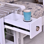 Sea Winds Trading Picket Fence Chairside Table Kiln-Dried Solid Wood Distressed - Image 7