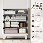 BORNOON 39" Tall Dresser for Bedroom, 4-Drawer Fluted Chest of Drawers - Image 4