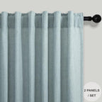 Aqua Curtains 108 Inches Long for Kids Room 2 Panels Set Back Tab Pocket Drapes - Image 2