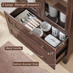 IFGET 71" Tall Arched Kitchen Pantry Cabinet, Wood Kitchens Storage Cabinets - Image 5